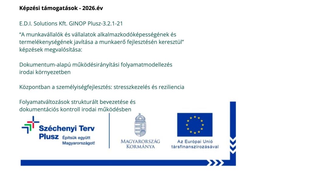 Képzési támogatások – 2026. év, GINOP Plusz-3.2.1-21, Széchenyi Terv Plusz